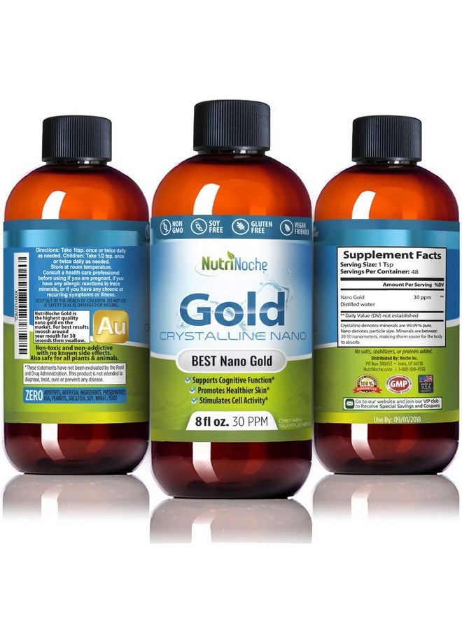 NutriNoche - Colloidal Gold The Best Colloidal Gold Mineral Supplement 30 Ppm Colloidal Minerals - Image 1