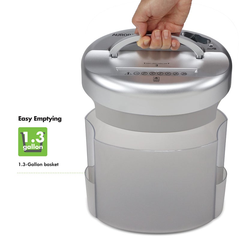 Aurora Desktop-Style Cross-Cut Paper Shredder  4-Sheet Crosscut Desktop - Image 4
