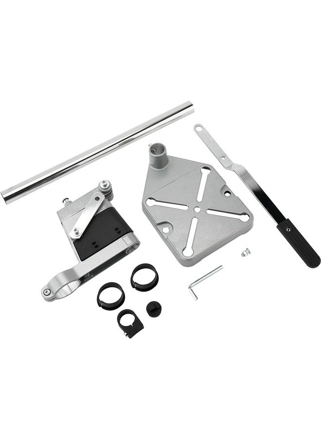 Hihonor - Adjustable Drill Press Stand for Drill Workbench Repair Tool Universal Bench Clamp Support Tool, Drill Press Table, Drill Stand for Hand Drill Single Hole Aluminum Base (1 Mounting Hole) - Image 1