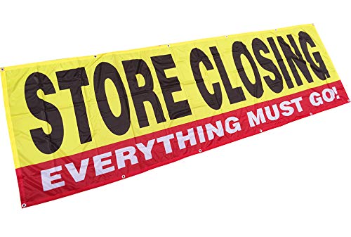 4Less 3x10 Ft Store Closing Everything Must GO Banner Vinyl Alternative Store Sign Fabric yb