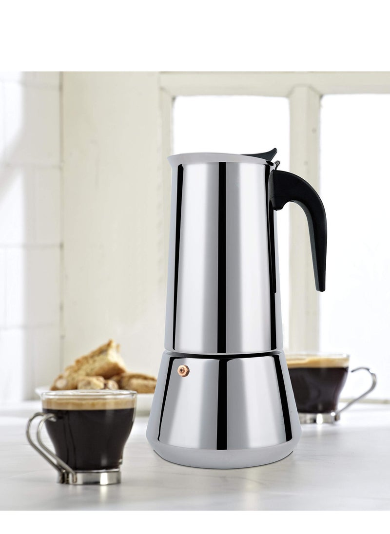 Generic - Stovetop Espresso Maker, 12cup Coffee Maker Moka Pot, Stainless Steel Classic Espresso Moka Pot, for Induction Stoves,Gas Stove(600ml) - Image 1
