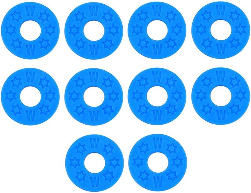 klarako 10 Pcs Rubber Washer Gasket for Acoustic Electric Guitar Bass Replacement Parts, Blue, as described - Image 1