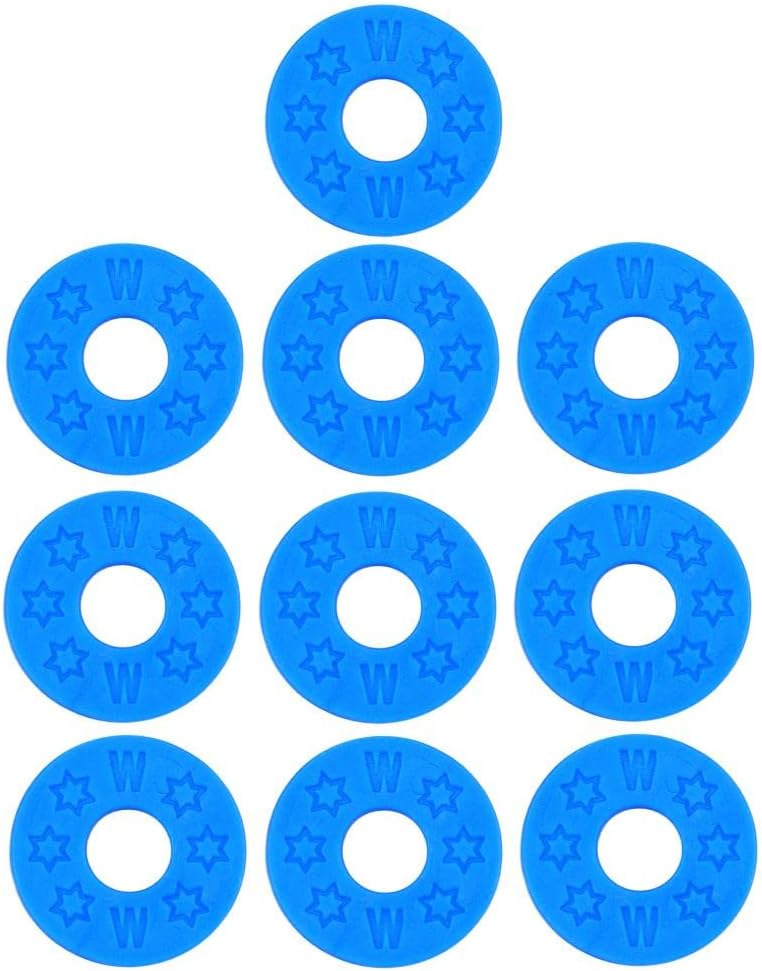 klarako 10 Pcs Rubber Washer Gasket for Acoustic Electric Guitar Bass Replacement Parts, Blue, as described - Image 3