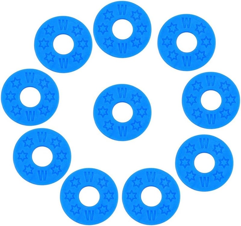 klarako 10 Pcs Rubber Washer Gasket for Acoustic Electric Guitar Bass Replacement Parts, Blue, as described - Image 2