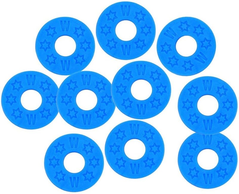 klarako 10 Pcs Rubber Washer Gasket for Acoustic Electric Guitar Bass Replacement Parts, Blue, as described - Image 5