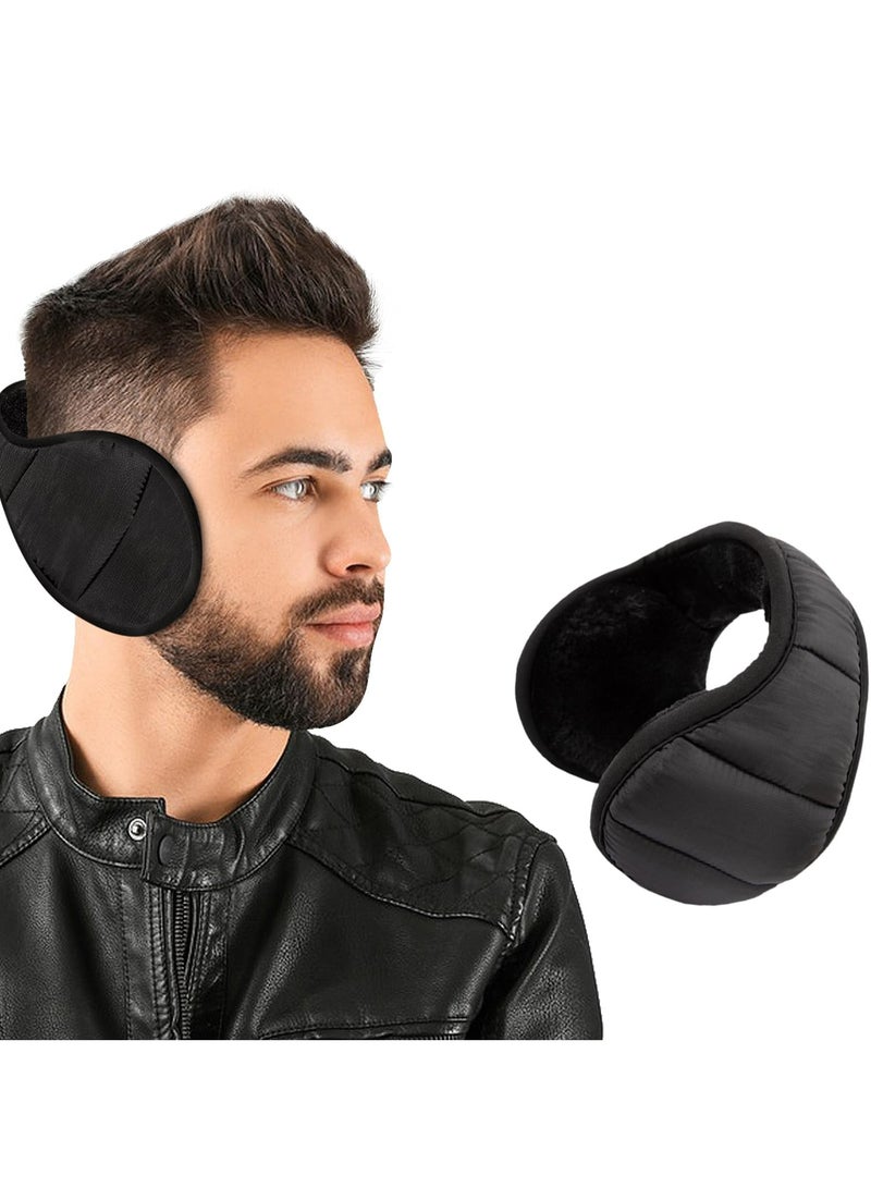 CMGTYYD Winter Ear Muffs for Men Women Fleece Ear Warmers Foldable Earmuffs Winter Outdoor Unisex Winter Warm Earmuffs Adjustable Ear Covers Men Earmuffs for Cold Weather - Image 1