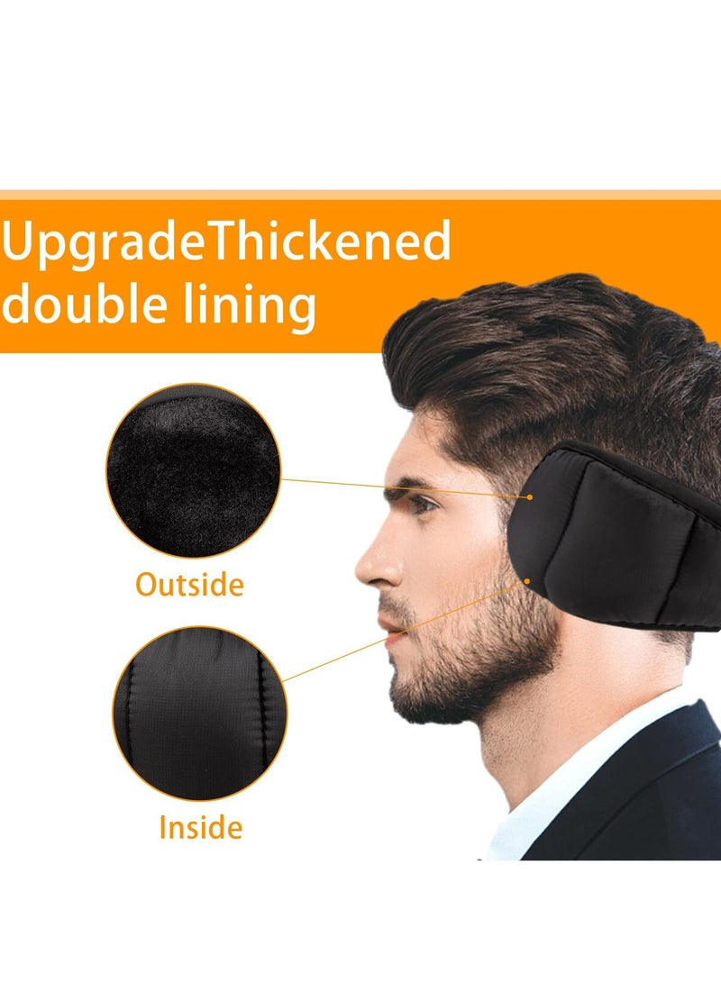 CMGTYYD Winter Ear Muffs for Men Women Fleece Ear Warmers Foldable Earmuffs Winter Outdoor Unisex Winter Warm Earmuffs Adjustable Ear Covers Men Earmuffs for Cold Weather - Image 3