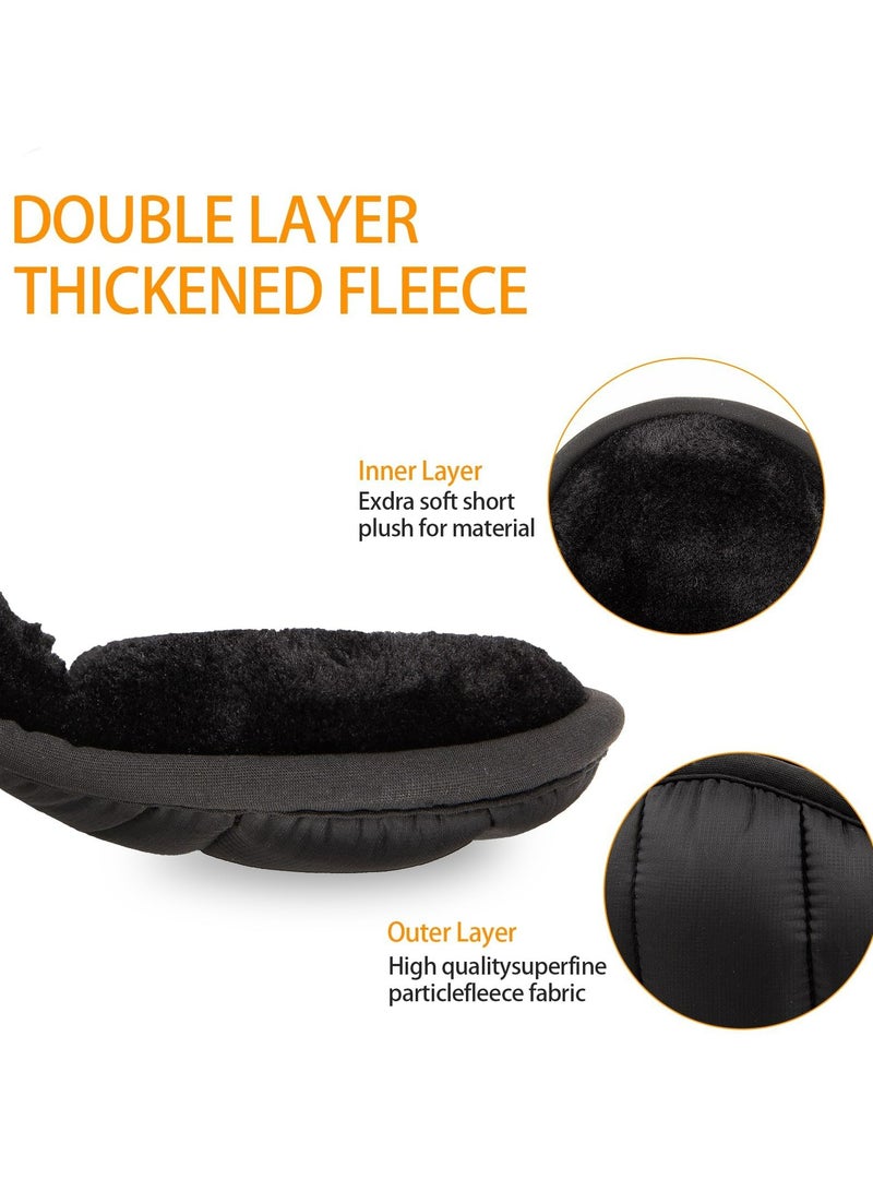 CMGTYYD Winter Ear Muffs for Men Women Fleece Ear Warmers Foldable Earmuffs Winter Outdoor Unisex Winter Warm Earmuffs Adjustable Ear Covers Men Earmuffs for Cold Weather - Image 5
