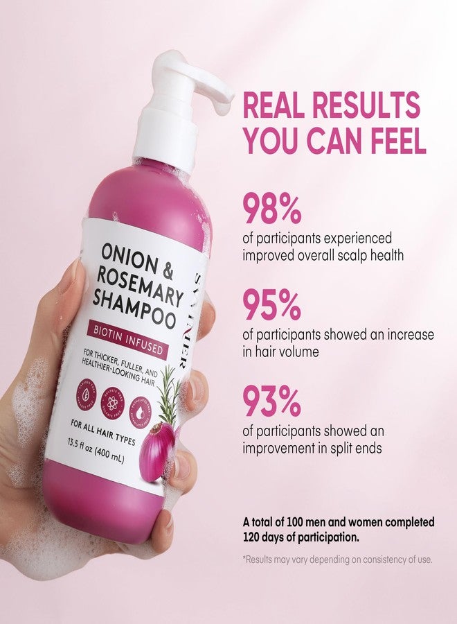 Svvimer Onion Rosemary and Biotin Shampoo - Hair Growth Shampoo for Hair Loss and Thinning - Thickening and Strengthening Formula for Men & Women Sulfate Free 13.5 Fl Oz (Pack of 1) - Image 5