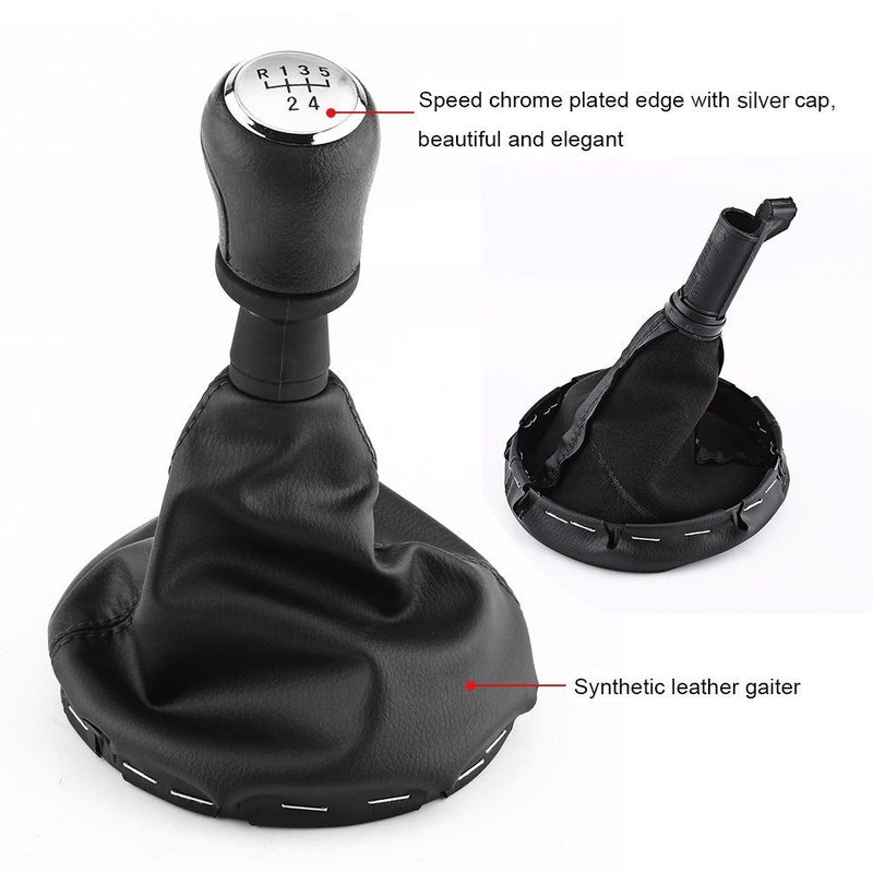 Gear Shift Knob Gear Shifter Cover With Plastic And Synthetic Leather For T5 2003 2011 Replacement Car Interior Accessory - Image 3
