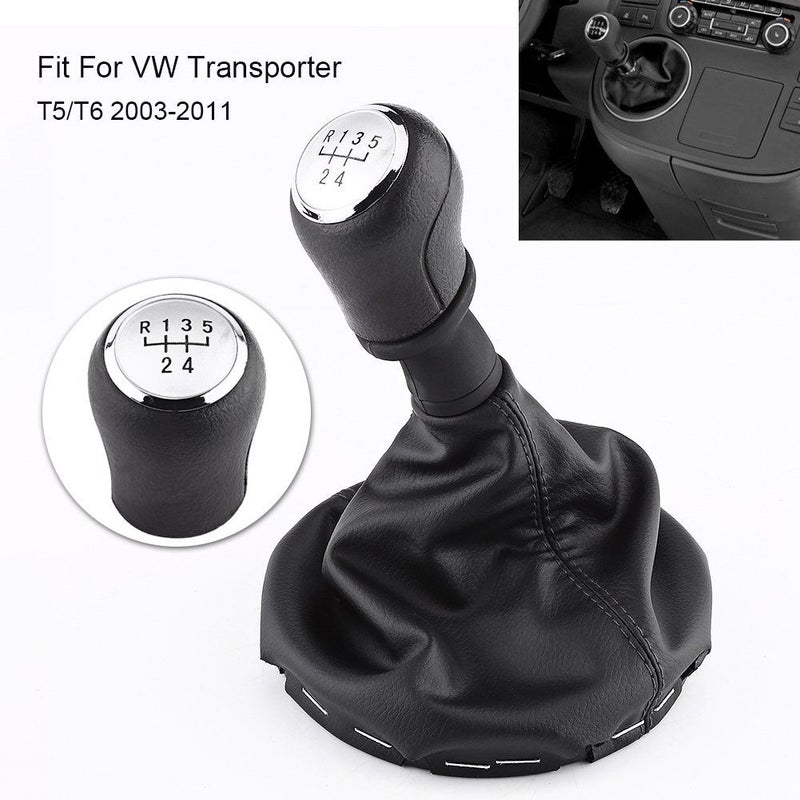 Gear Shift Knob Gear Shifter Cover With Plastic And Synthetic Leather For T5 2003 2011 Replacement Car Interior Accessory - Image 5