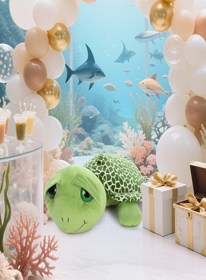 MorisMos Giant Sea Turtle Stuffed Animal Plush Pillow - 31.5" Big Stuffed Turtle Plush Pillow for Kid & Adult, Large Tortoise Toy Gift for Marine Lovers, Cuddly Ocean Creature Decor,CE/CPC Certified - Image 5