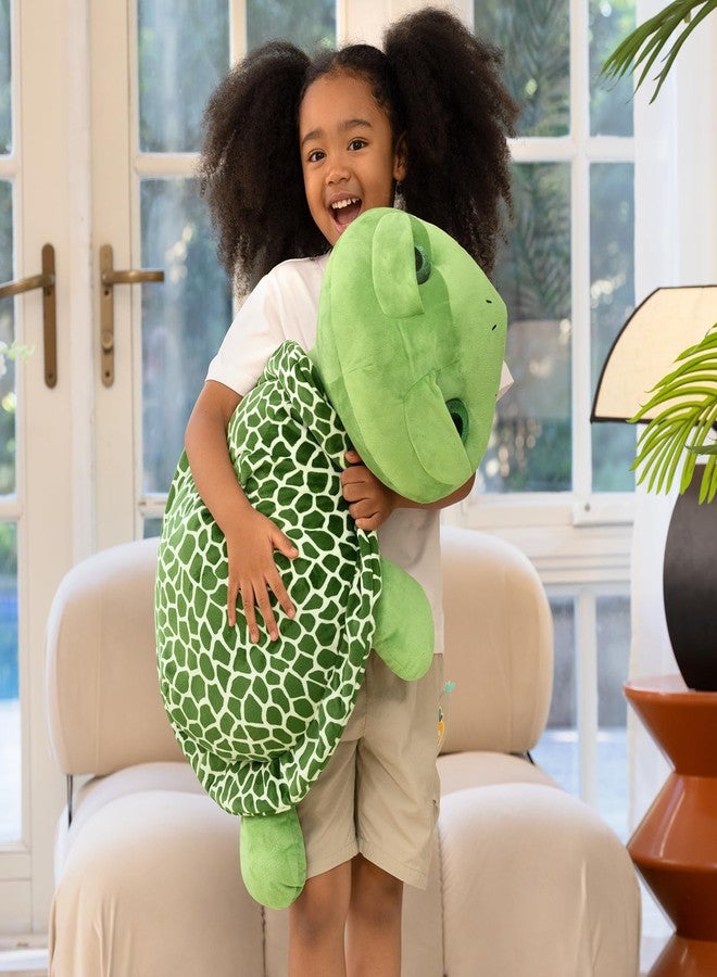 MorisMos Giant Sea Turtle Stuffed Animal Plush Pillow - 31.5" Big Stuffed Turtle Plush Pillow for Kid & Adult, Large Tortoise Toy Gift for Marine Lovers, Cuddly Ocean Creature Decor,CE/CPC Certified - Image 4