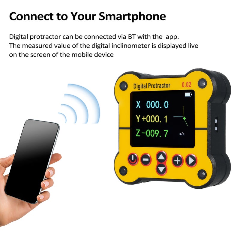 Digital Protractor Electronic Level and Angle Gauge Angle Finder Tool Protractor Inclinometer Dual Axis Level 0.02°Resolution Woodworking Tools for Construction Woodworking and Machinery - Image 3