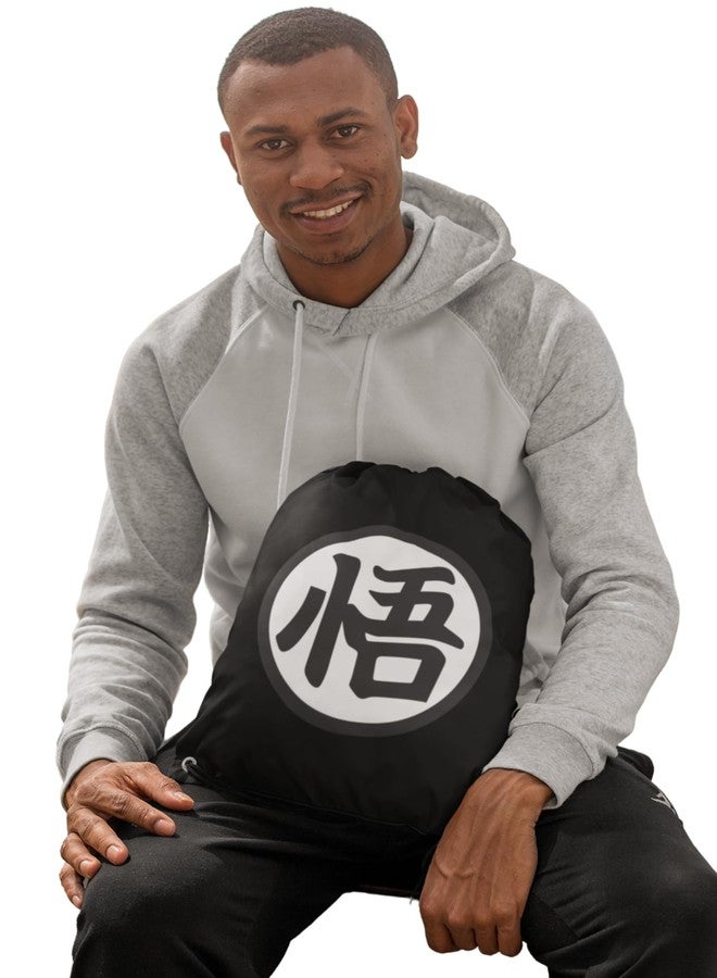 ALLNTRENDS Drawstring Pack Training Symbol Cool Gym Workout Bag (Orange Bag) - Image 2