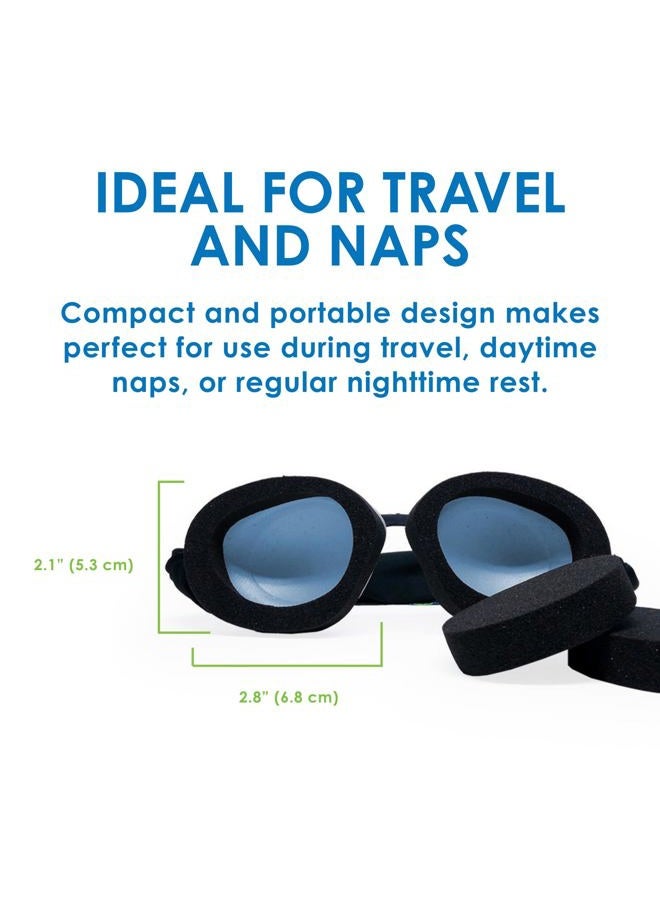 EYEECO (Blue) - Tranquileyes Mini Sleep Mask for Nighttime Dry Eye Relief (Blue) - Image 4