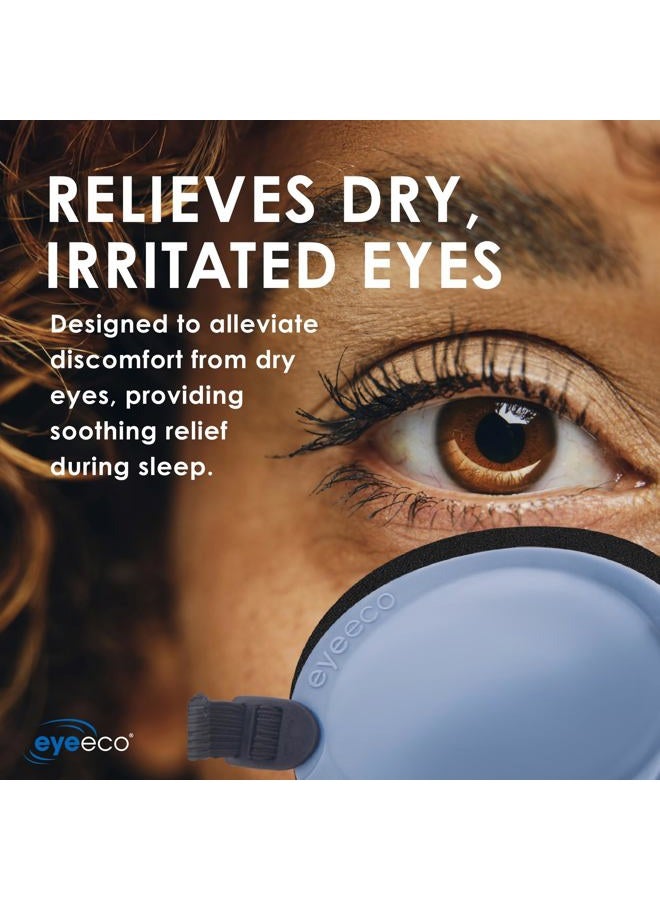 EYEECO (Blue) - Tranquileyes Mini Sleep Mask for Nighttime Dry Eye Relief (Blue) - Image 3