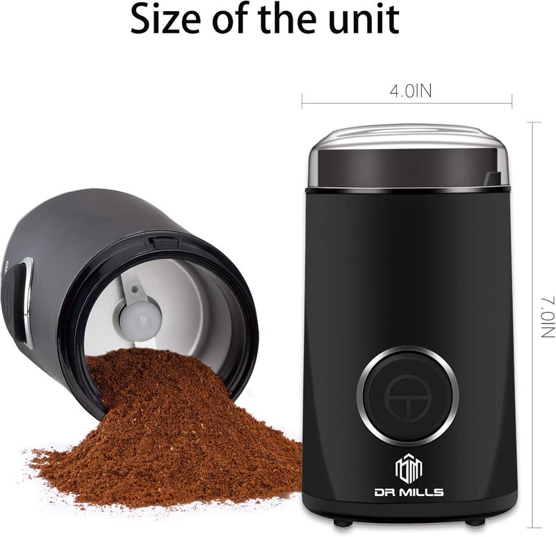DR MILLS DM-7441 DM-7441Electric Dried Spice and Coffee Grinder,One Touch Operation, Blade and Cup Made with SUS304 Stainless Steel - Image 2