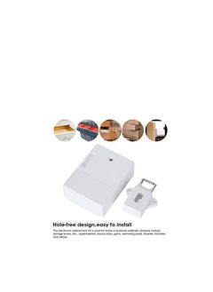 Excefore Smart Cabinet Lock, Electronic RFID Card Cabinet Lock, Hidden DIY RFID Lock Opening, for Wardrobe, Sauna, Libraries, Factories and Offices Locker (White)  - Image 3