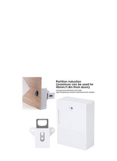Excefore Smart Cabinet Lock, Electronic RFID Card Cabinet Lock, Hidden DIY RFID Lock Opening, for Wardrobe, Sauna, Libraries, Factories and Offices Locker (White)  - Image 2