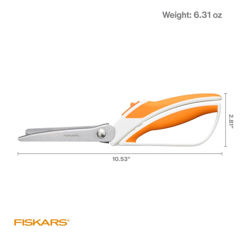 Fiskars Pinking Shears, Zig-Zag Edge, Stainless Steel Blades, Precision Cuts for Sewing, Easy Action Spring Assist Fabric Scissors - Image 5
