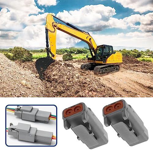 SING F LTD 2 Sets DTM Series 2 Pin Way Connector Kit Male Female Electrical Wire Connector Plug DTM062S DTM042P for Automobiles Motorcycles Trucks Boats - Image 3