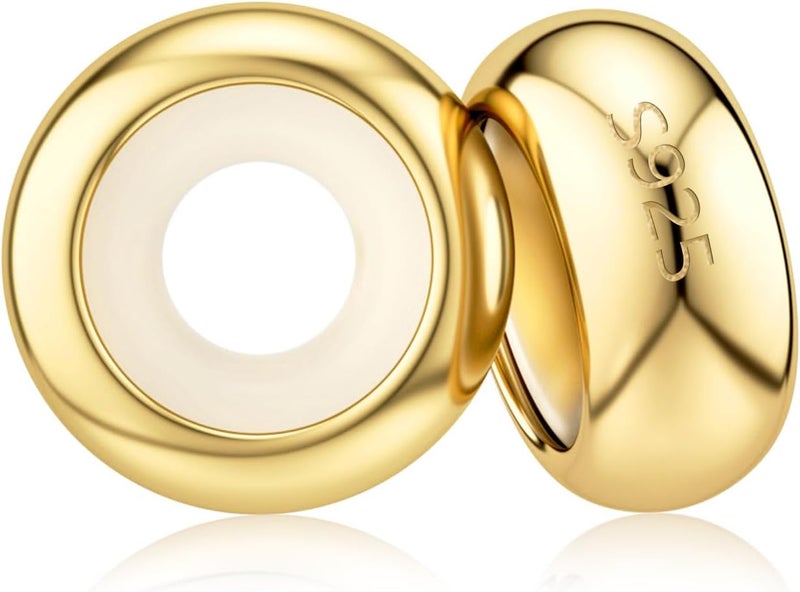 DALARAN Stopper Beads for Bracelets 925 Sterling Silver Clip Spacer Charm Bracelet Stoppers - Image 1