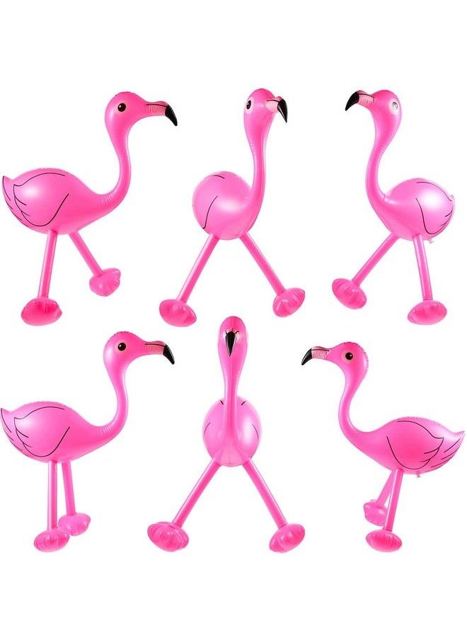 Yaomiao Inflatable Pink Flamingo Inflatable Flamingo Luau Party Accessories For Hawaiian Party Decoration(6 Pieces)  - Image 2