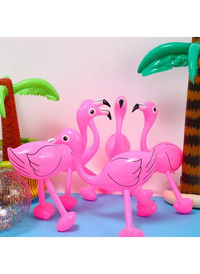 Yaomiao Inflatable Pink Flamingo Inflatable Flamingo Luau Party Accessories For Hawaiian Party Decoration(6 Pieces)  - Image 3
