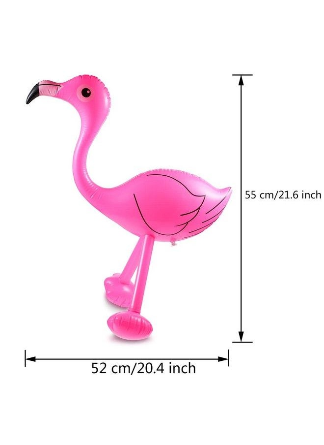 Yaomiao Inflatable Pink Flamingo Inflatable Flamingo Luau Party Accessories For Hawaiian Party Decoration(6 Pieces)  - Image 5