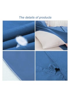Cuken 115x210cm Sleeping Bag Liner with Storage Bag, Camping Travel Home Bed Sheet, Lightweight Breathable Hotel Compact Sacks (Blue)  - Image 3
