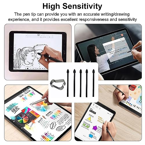Fapiwen Touch Stylus Pen Tip Nib Compatible with Samsung Spen Pen Refill Tool Set Tab S6/S7+Note10/Note20 Nib (Black, Stylus Pen Not Included) - Image 2