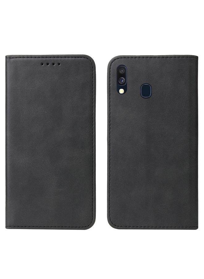 اس-توب جراب هاتف Samsung Galaxy A40 بإغلاق مغناطيسي من الجلد - Image 2