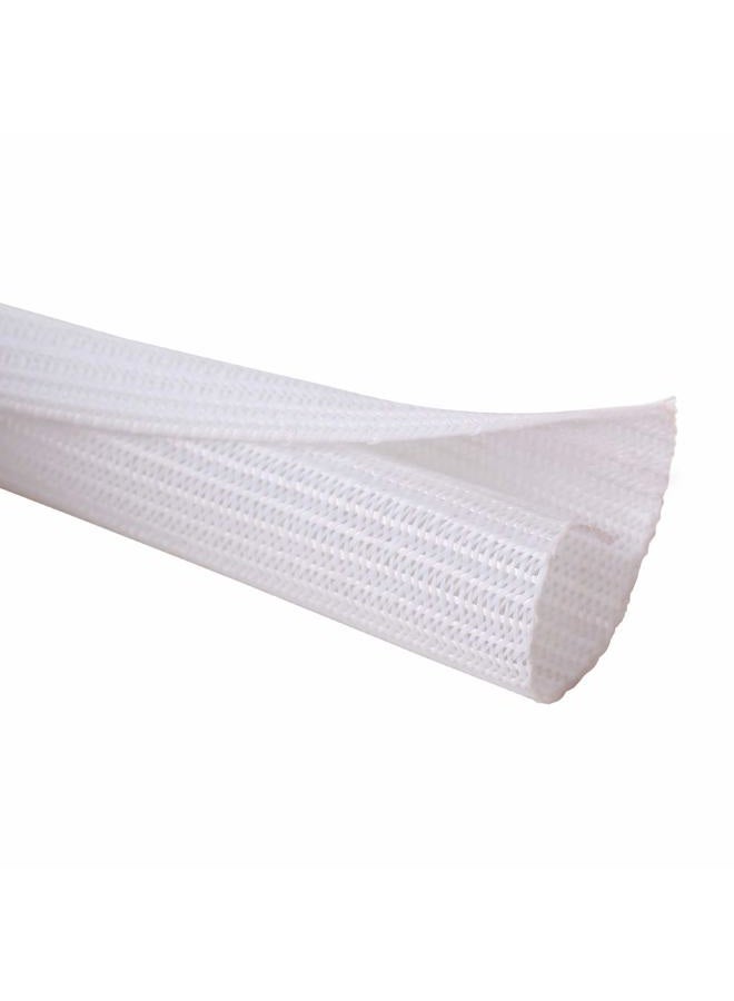 Alex Tech 25 mm-3.1 m Self-Closing Cable Sleeve Cable Tidy Cable Management for Computer, Automotive – White - Image 1