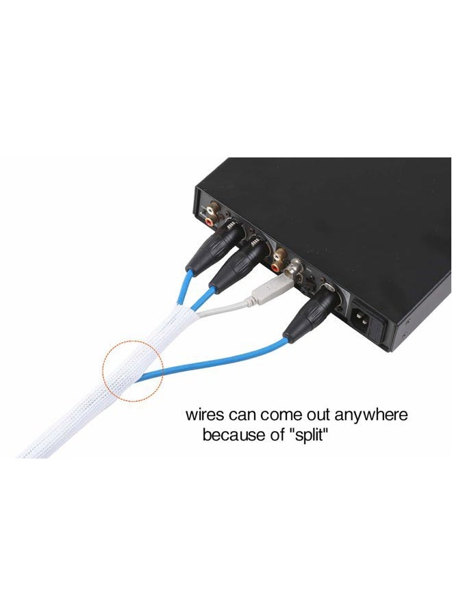 Alex Tech 25 mm-3.1 m Self-Closing Cable Sleeve Cable Tidy Cable Management for Computer, Automotive – White - Image 3
