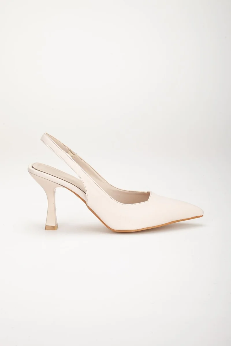 Dilimler Ayakkabı Slices Shoes Zara Satin Back Light Skin Women's Heeled Shoes