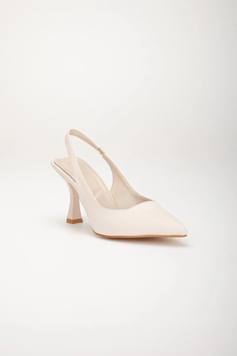 Dilimler Ayakkabı Slices Shoes Zara Satin Back Light Skin Women's Heeled Shoes