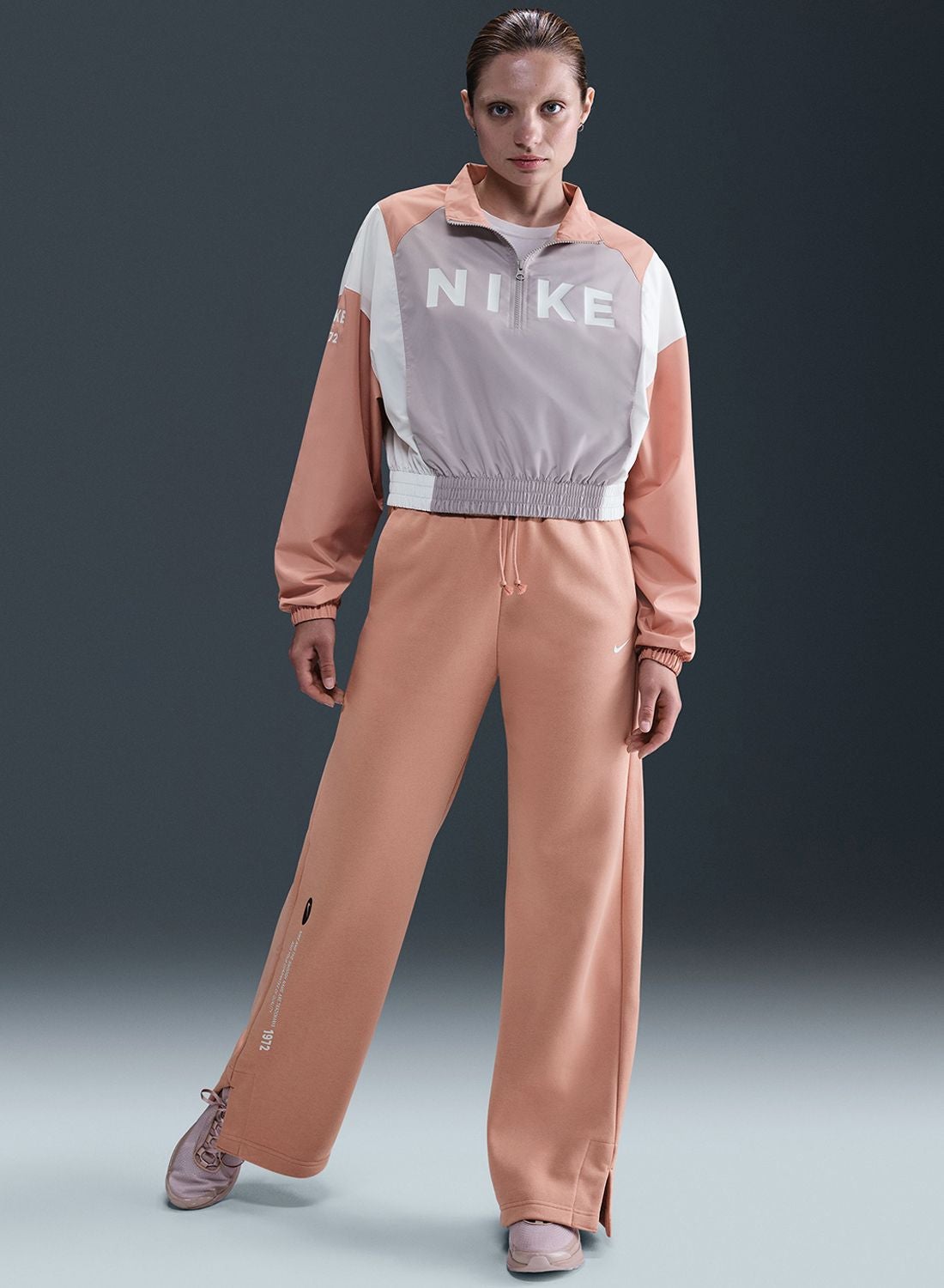 peach nike tracksuit