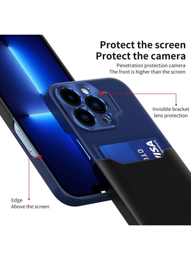 S-TOP Case For iPhone 14 Pro Contrasting Colors Invisible Holder Phone Case - Image 5