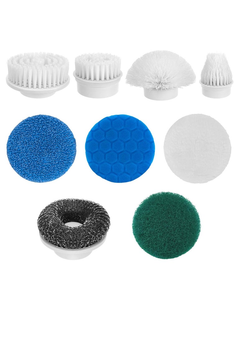 BlumWay 9-in-1 Electric Spin Scrubber Replaceable Brush Heads Set, Universal Electric Scrub Brush Heads for All Brands, Spin Brush Heads for Shower Scrubber, Electric Cleaning Brush for Bathroom Floor Tile  - Image 1