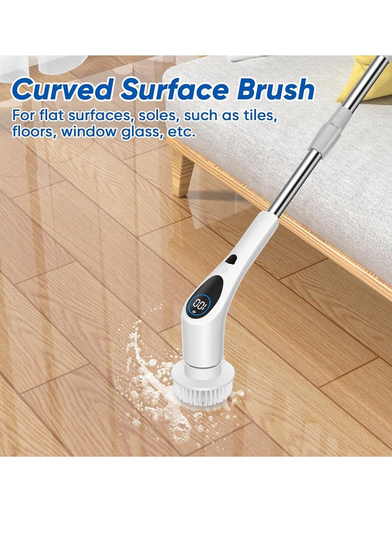 BlumWay 9-in-1 Electric Spin Scrubber Replaceable Brush Heads Set, Universal Electric Scrub Brush Heads for All Brands, Spin Brush Heads for Shower Scrubber, Electric Cleaning Brush for Bathroom Floor Tile  - Image 2
