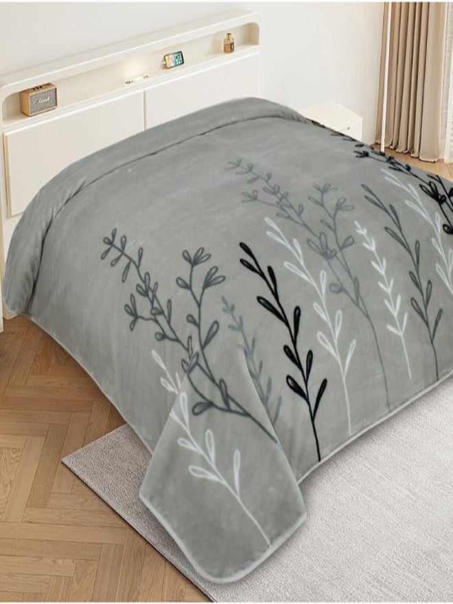 CANNON Printed Blanket King 220X240Cm 625Gsm - Fanta Grey