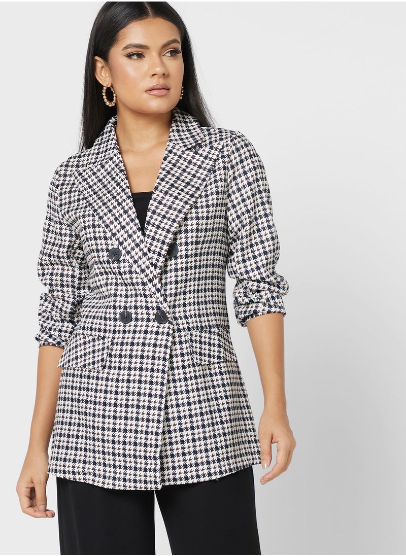 ELLA - Classic Checkered Blazer - Image 1
