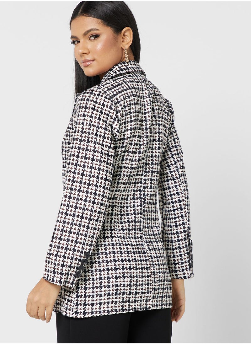 ELLA - Classic Checkered Blazer - Image 1