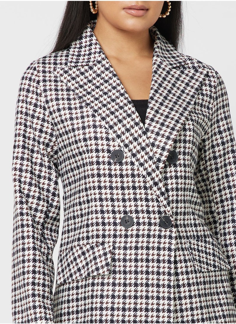 ELLA - Classic Checkered Blazer - Image 1