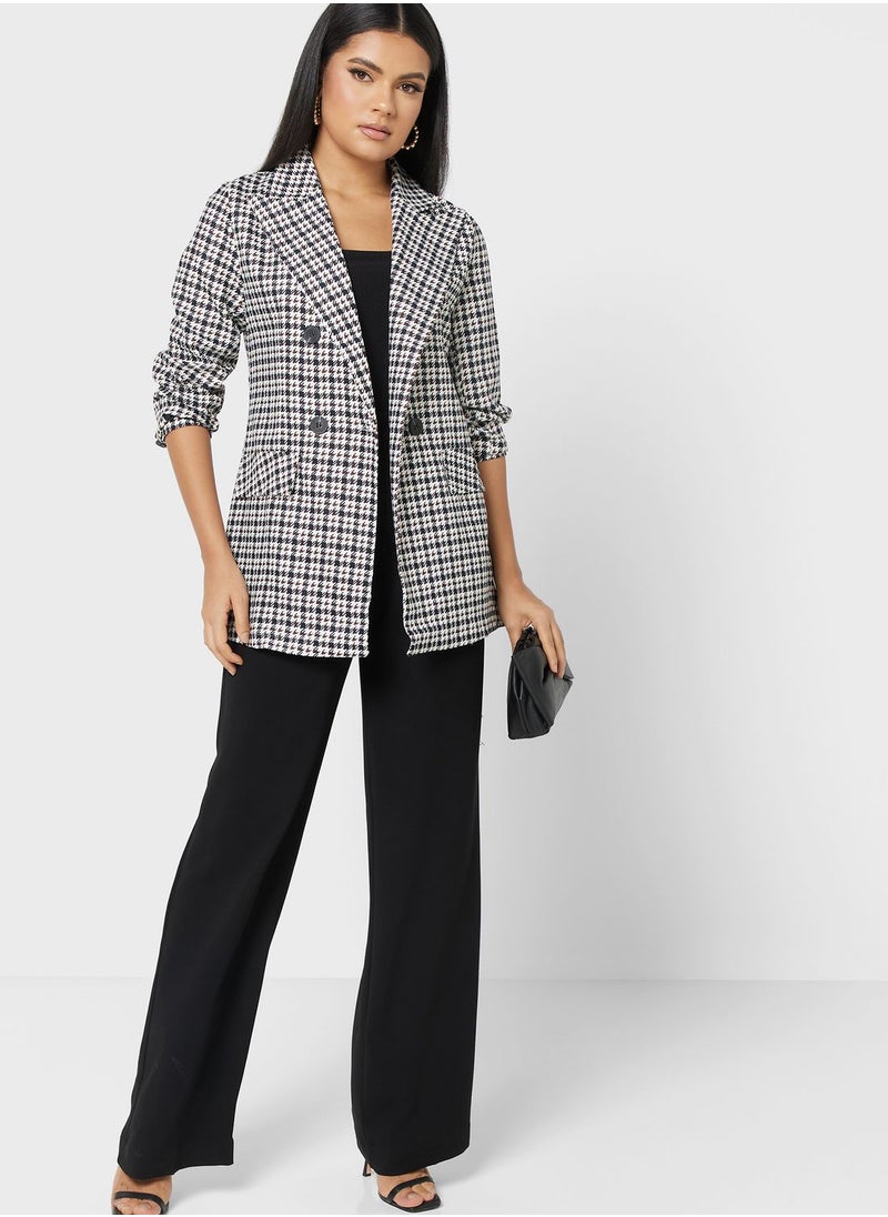 ELLA - Classic Checkered Blazer - Image 1