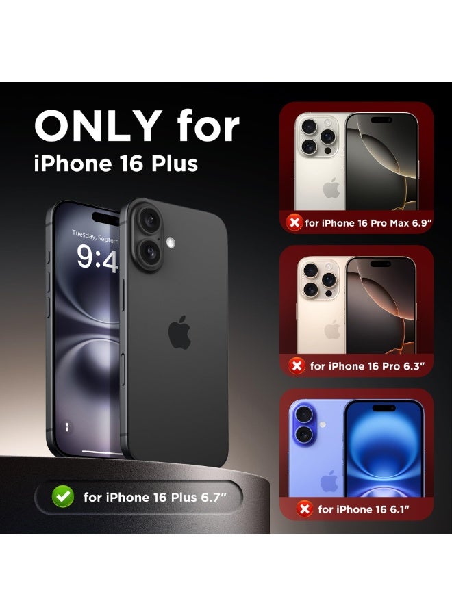 جولبينبوكس جراب مغناطيسي لهاتف iPhone 16 Plus مع زر التقاط للتحكم في الكاميرا، متوافق مع MagSafe، [حماية كاملة للكاميرا] [واقي شاشة 2X] غطاء هاتف شفاف غير لامع لهاتف iPhone 16 Plus مقاس 6.7 بوصة (أسود) - Image 5