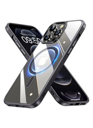 Built in Magnets Compatible with MagSafe Clear Hard PC Back Cover Soft TPU Frame Shockproof Protective Slim Bumper Case for iPhone 14 Pro Black - pzsku/Z00CB2D2AF20FAAC5F341Z/45/_/1676656967/fab5e1d5-a595-425f-87cb-e40bfac8827f