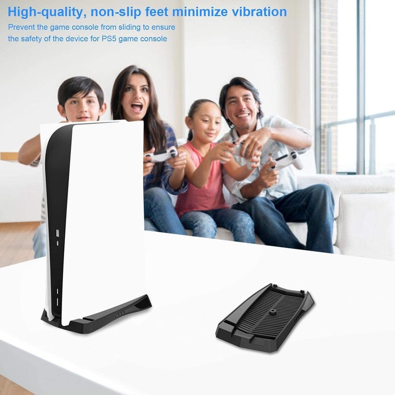 eWINNER Console Vertical Stand Built-in Cooling Vents and Non-Slip Feet Steady Base Mount compatible with Sony PlayStation 5 PS5(Disk version) Game console (for PS5 Disk Edition) - Image 4