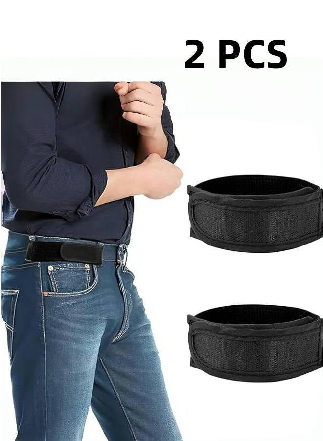 Men's Buckleless Elastic Belt - Outdoor Leisure Lazy Belt - Outdoor Elastic Belt - Outdoor Velcro Single-Sided Buckleless Nylon Belt Convenient Sticker Fits 1.5 Inch Belt Loop, Comfortable And Easy To Use Size M - Image 5